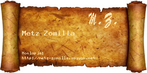 Metz Zomilla névjegykártya